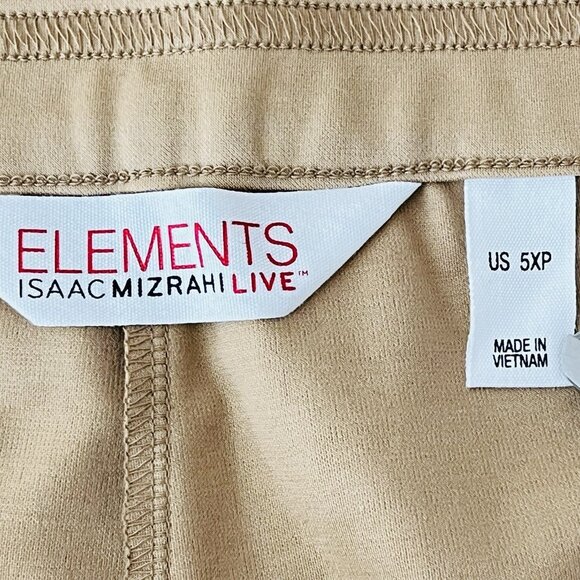 Isaac Mizrahi Live Elements Women's Stretch Pull-on Taupe Pant w/Pintuck Sz 5XP - Picture 7 of 14